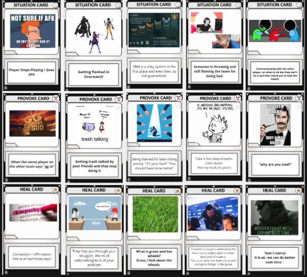 Design card sections